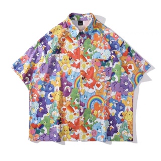 Care Bears 🌈🧸HAWAII ALOHA SHIRTS เสื้อเชิ้ตลายแคร์แบร์ ผ้านุ่มลื่น ใส่สบาย #เสื้อสงกรานต์ #เสื้อแคร์แบร์