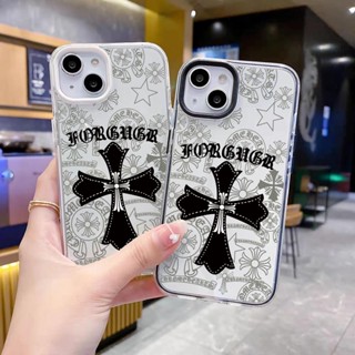 3 in 1 เคสโทรศัพท์มือถือแบบใส ลายฉลากแฟชั่น สําหรับ iPhone 14Promax 13 12 11 7Plus X Xs Max XR