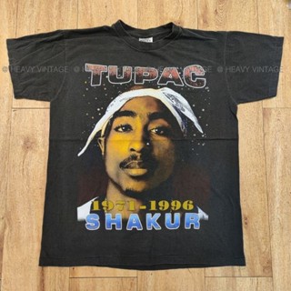 TUPAC SHAKUR RAPPER HIPHOP BIO WASH เสื้อวง เสื้อทัวร์ ผ้าเฟด