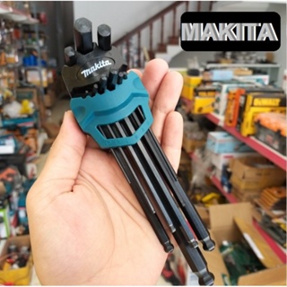 B-65894 MAKITA ชุดประแจหกเหลี่ยม ตัวแอล MAKITA 9 ตัวชุด ของแท้ แน่นอน