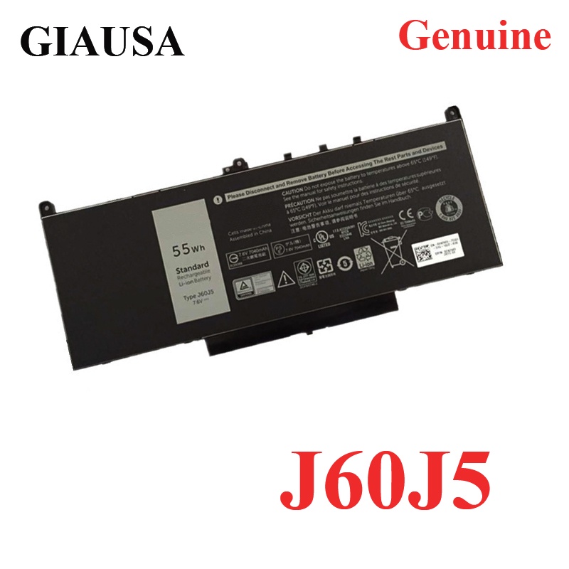 Genuine J60J5 Laptop Battery For Dell Latitude E7270 E7470 J60J5 R1V85 MC34Y 242WD