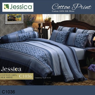 Jessica ผ้านวม 90 x 100 นิ้ว (ไม่รวมผ้าปูที่นอน) Cotton 100% พิมพ์ลาย กราฟฟิก C1036 #เจสสิกา ผ้าห่ม