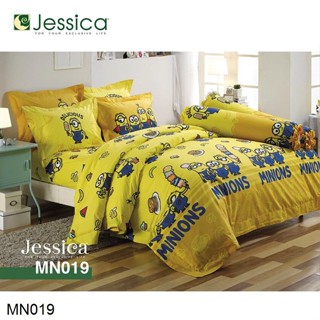 Jessica (ครบเซ็ต) ผ้าปูที่นอน+ผ้านวม 3.5ฟุต 5ฟุต 6ฟุต มินเนียน Minions MN019 #เจสสิกา เครื่องนอน ชุดผ้าปู ชุดผ้าปูเตียง