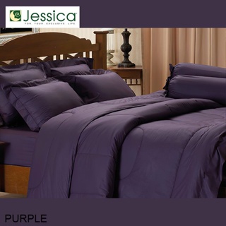 Jessica (ครบเซ็ต) ผ้าปูที่นอน+ผ้านวม 3.5ฟุต 5ฟุต 6ฟุต สีม่วง PURPLE #เจสสิกา เครื่องนอน ชุดผ้าปู ชุดผ้าปูเตียง