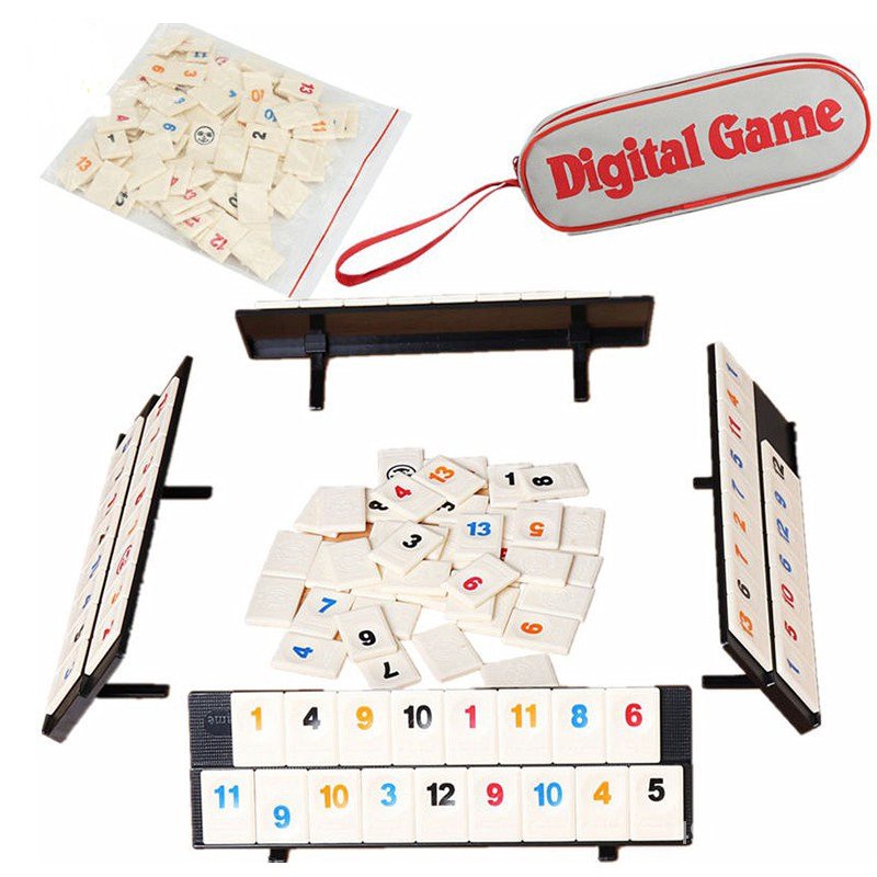 106 Tiles Family Traveling Portable Rummikub Israel Mahjong Digital Board Gameเมล็ดพันธุ์ OVUU