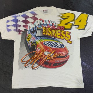 🥇เสื้อยืด NASCAR วินเทจ OVP Jaff Gordon no.24 ปี 1999 น่าสะสม สภาพดีๆหายากครับ🏆. ..