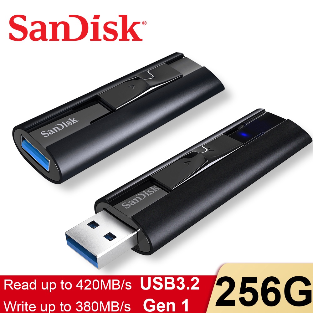 ۩☎SanDisk Extreme PRO USB 3.2 256GB Solid State Flash Drive 128GB Pen Drive CZ880 Up to 420MB/s Original USB Flash Drive