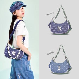 ของแท้💯 MLB Dia Monogram Jacquard Denimlike Strap Hobo Bag พร้อมส่ง