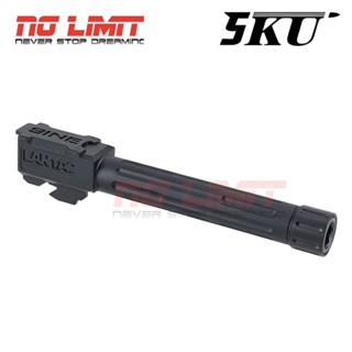 ท่อนอกแต่งอลูมิเนียม 5KU LANTAC 9INE สำหรับ Marui / WE G17 ท่อเซาะร่อง พร้อมเกลียว 14mm ปลายท่อสำหรับติด Tracer