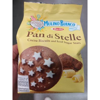 Pan di Stelle Cocoa Biscuits and Lced Sugar Stars บิสกิตรสโกโก้ 200g.