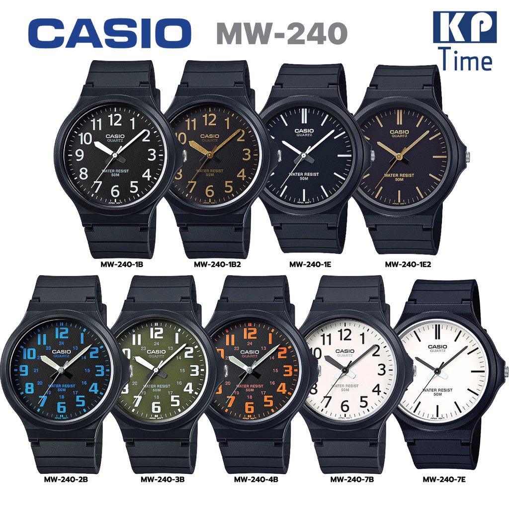 Casio นาฬิกาข้อมือผู้ชาย สายเรซิน รุ่น MW-240 ของแท้ประกันศูนย์ CMG LUYN