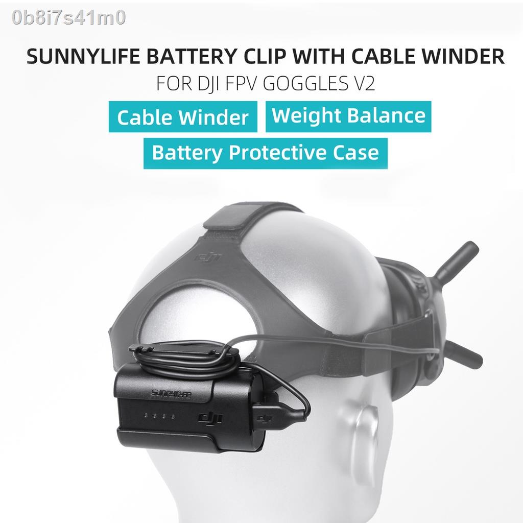 SPORTHEALTH Back Clip Cable Winder Battery Holder for DJI Avata Goggles 2/DJI FPV Goggles V2