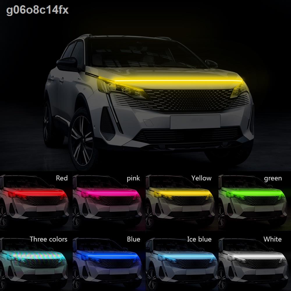 Newest Car DRL Led Light Strip for Hood Flexible Waterproof LED Auto Engine Cover Decorative Atmosphere Lamp Ambient Bac