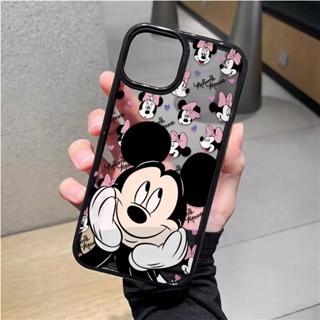 เคสโทรศัพท์มือถืออะคริลิคใส แบบแข็ง ลายการ์ตูนมิกกี้เมาส์น่ารัก สําหรับ iphone 14 pro Max 11 13 12 7Plus 8 X XS Max