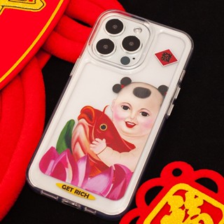 ของแท้ เคสโทรศัพท์มือถือ ลาย Fuwa ปีใหม่ สําหรับ Apple Iphone 13promax 12 11 xsmax xr