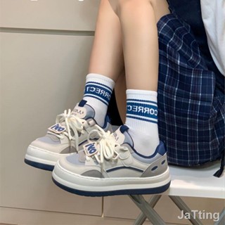 เสื้อผ้าผู้หญิง ราคาสูงน่ารักหัวกลมหัวโตรองเท้าสตรีญี่ปุ่นรองเท้าสีขาวขนาดเล็กระบายอากาศได้วิ่งกีฬาทุกการแข่งขันรองเท้าผ