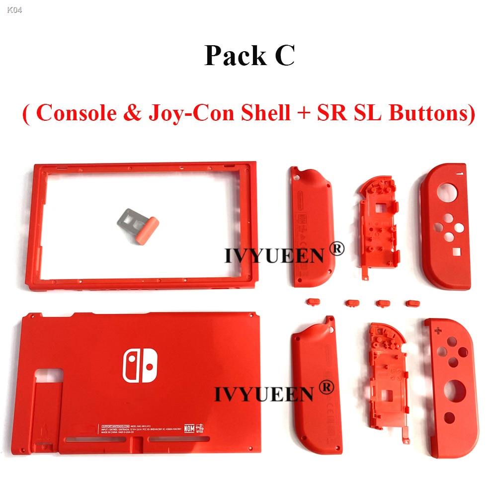 IVYUEEN Shell Case for Nintendo Switch Console JoyCon M Red Housing Cover for NintendoSwitch Joy Con SR SL Button