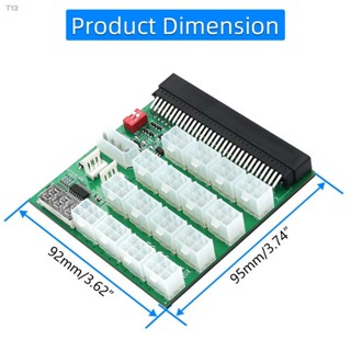 btsg 16 Ports ATX 6 Pin BTC ETH Mining GPU/PSU Power Supply Breakout Board Adapter 12V 2000W for FUJITSU DPS-800GB-5A