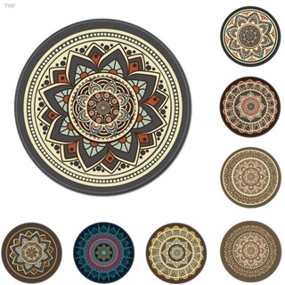 CARA_Vintage Bohemian Round Computer 3D Game Carpet Mouse Pad Mat Anti Slip Mousepad