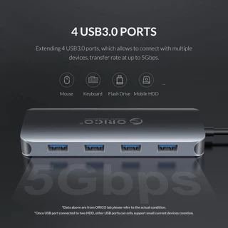 ORICO MC-U111P Multi-Port Type-C Hub 11 in 1 Docking Station โอริโก้ ฮับ USB Type-C มัลติพอร์ต 11 in 1
