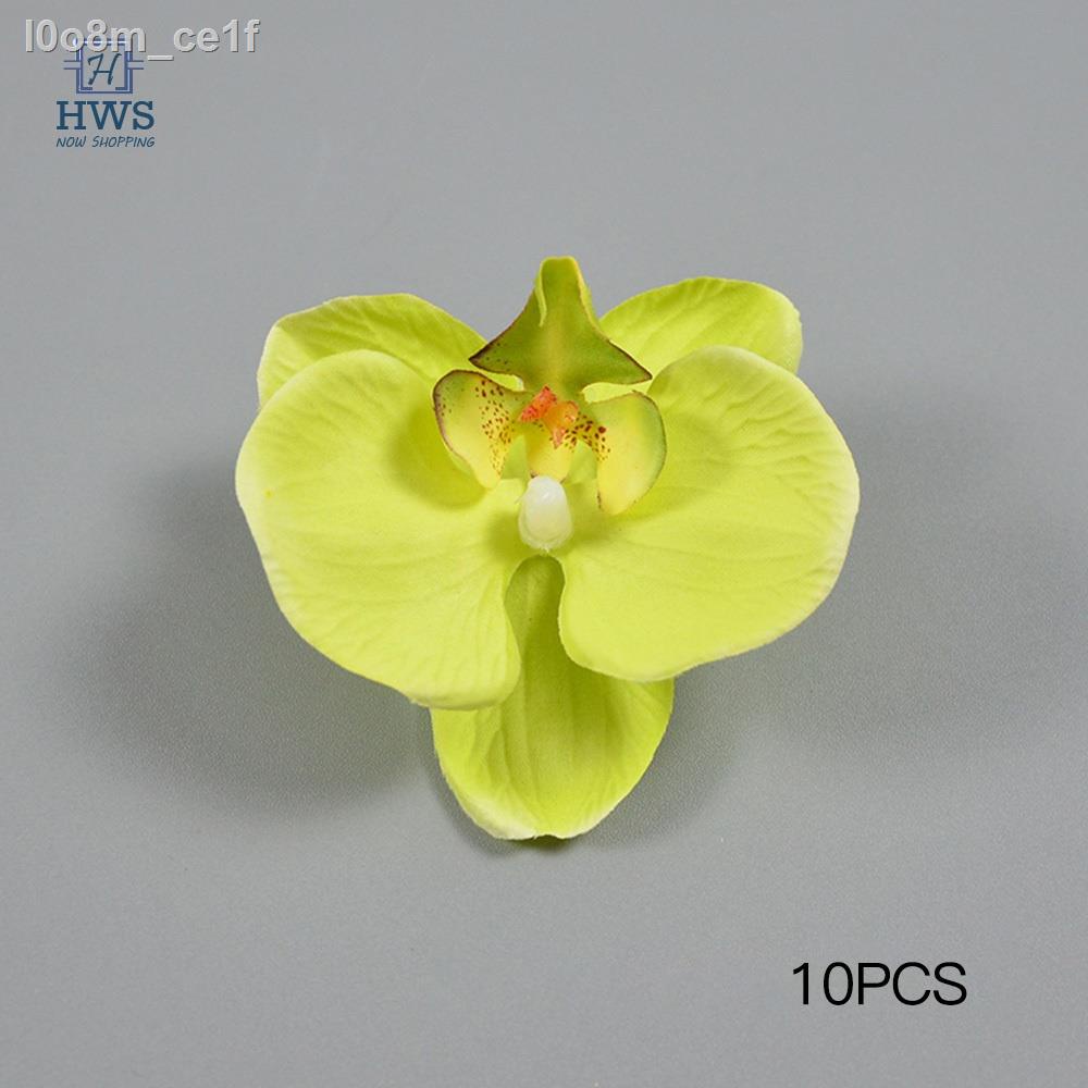 10pcs Artificial Phalaenopsis Flowers Realistic Design Fake Flowers for Wedding Centerpieces Decorat