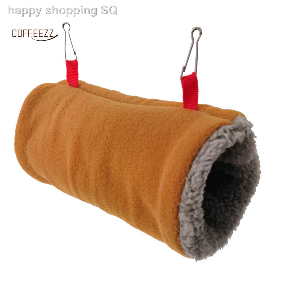 coffeezz Hamster Parrot Bird Squirrel Pet Tunnel Hammock Soft Plush Cave Cage Hanging Bed