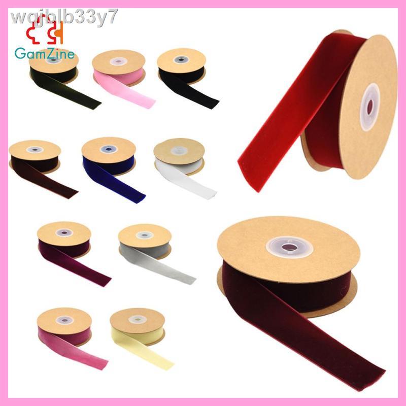 [lzdxwcke2] 5 Yards 1" Wide Velvet Ribbon Roll for Crafts Clips