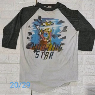 🤘เสื้อยืดวินเทจแขนสี่ส่วนหายากปีลึกมากๆ วง Shooting Star   ปี1985 สภาพสวยมากๆ