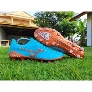 รองเท้าฟุตบอล Mizuno Morelia Neo Iii 3 Beta Made In Japan Fg - Blue Curacao Galaxy สีเงิน