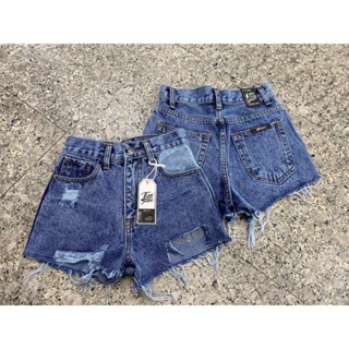 กางเกงยีนส์ขาสั้น แต่งเหลี่ยมหน้า 4 สี ป้าย Tan jeans