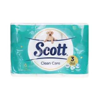 THE RICH BUYER SCOTT Clean Care กระดาษชำระ (แพ็ค 6) กระดาษชำระ ที่ใส่กระดาษชำระ ที่ใส่กระดาษทิชชู่