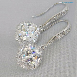 Calciumsp Cubic Zirconia Hanging Drop Dangle Ear Hook Earring Party Jewelry Accessory Gift