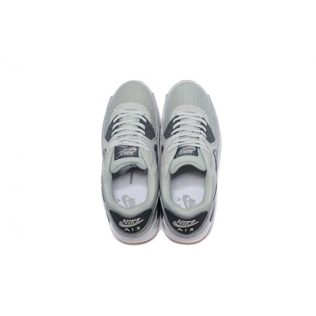 ♀㍿๑Women/Men Nike Air Max 90 Gray/Black  sports shoes p256รองเท้าผ้าใบ