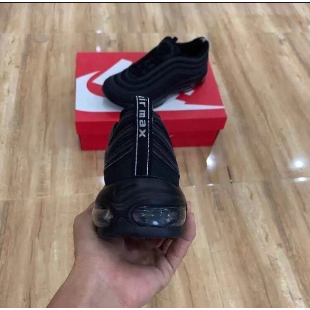 ☊#Nike Air Max 97 สีดำด้าน Ul'17 Ultra New ( hi n 1:1 )รองเท้าผ้าใบผู้ชาย