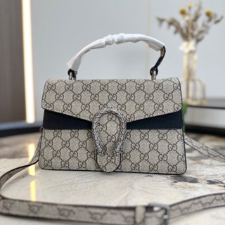 สไตล์การระเบิดแสงหรูหรากระเป๋าสตรีระดับ high-end Dionysus กระเป๋าคลาสสิกกระเป๋าถือจดหมายขนาดใหญ่แฟชั่นย้อนยุคกระเป๋าไหล่