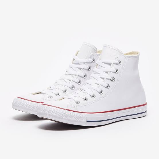 ✕✳[ลิขสิทธิ์แท้] CONVERSE All Star (Leather) hi - White รองเท้า คอนเวิร์ส แท้ หนัง หุ้มข้อ ได้ทั้งชายหญิงรองเท้าผ้าใบผู้