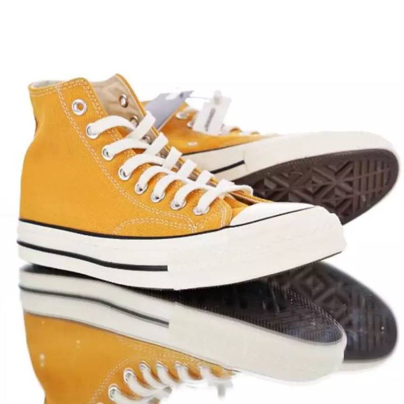 ♕รองเท้าผ้าใบหุ้มข้อ Converse All Star Classic สีเหลือง