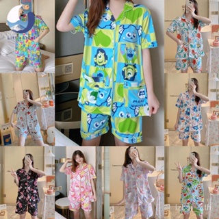 😍ชุดนอน ชุดนอน ชุดนอนใส่สบาย ฟรีไซส์ ชุดนอนลายการ์ตูน sunbalee  Womens pajamas【LittleStar1】