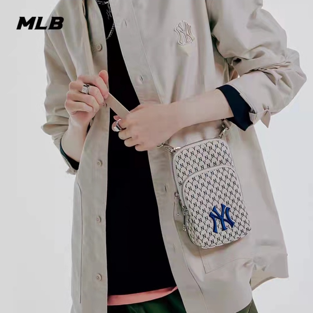 ✥▬₪☀️ พร้อมส่ง [ของแท้% MLB Cross Bag กระเป๋าสะพายข้างรุ่นสุดฮิต กระเป๋าปักNY กระเป๋าใส่โทรศัพท์
