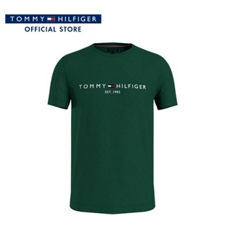 Tommy Hilfiger เสื้อยืดแขนสั้นผู้ชาย รุ่น MW0MW11797 L4O - สีเขียว