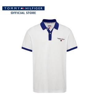 Tommy Hilfiger เสื้อโปโลผู้ชาย รุ่น DM0DM16588 YBR - สีขาว