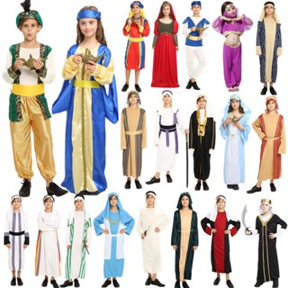 ۩♤♈ชุดฮาโลวีนเด็กผู้หญิงแสดง Aladdin Prince Middle East Dubai United Arab Emirates แสดงชุดอาหรับ