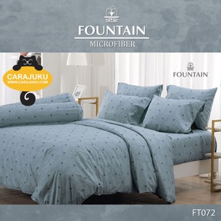 FOUNTAIN ชุดผ้าปูที่นอน พิมพ์ลาย Graphic FT072 สีเทา #ฟาวเท่น ชุดเครื่องนอน ผ้าปู ผ้าปูเตียง ผ้านวม ผ้าห่ม กราฟฟิก