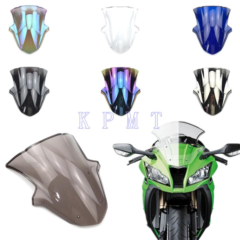 สำหรับ Kawasaki Ninja ZX10R ZX-10R 2011-2015 2011 2012 2013 2014 2015ควันรถจักรยานยนต์กระจกกระจก ZX 10R
