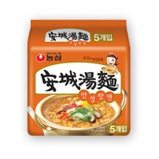 มาม่าเกาหลี ราเมนเกาหลี รสต้มยำหม้อไฟ라면 nongshim Ansung tang Myun 125g. 안성탕면