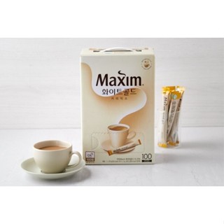 กาแฟเกาหลี Maxim white gold (1box=100ซอง)กาแฟสุดฮิต อร่อย หอม กลมกล่มจากเกาหลี ของแท้100%