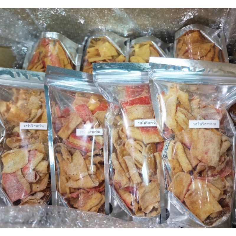 (ราคาส่ง+ไม่ติดสติ๊กเกอร์) ปูอัดแผ่นทอดกรอบ ยกลัง 40 ซอง ซองละ 40 กรัม เลือกได้ คละรสได้
