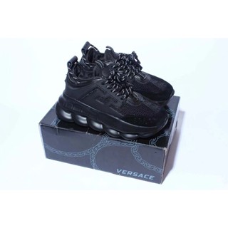 Versace Chain Reaction รองเท้าผ้าใบลําลอง พื้นหนา เสริมส้น พิมพ์ลายมัฟฟิน สไตล์คลาสสิก เรโทร สําหรับผู้ชาย ผู้หญิง เหมาะกับการเล่นกีฬา