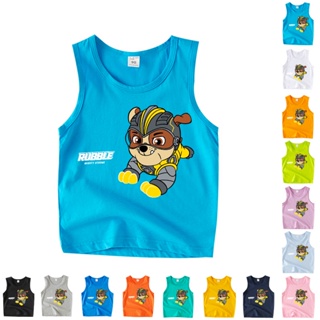 เสื้อกล้าม แขนกุด ผ้าฝ้าย ลายการ์ตูน Paw Patrol 7 สี สําหรับเด็ก BB013