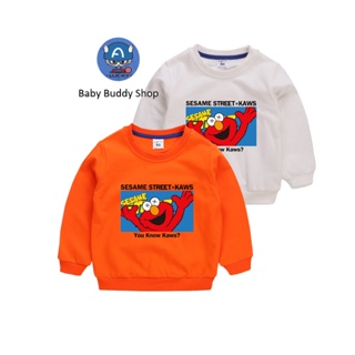 ** ในสต็อก ** Sesame Street 10 สีสไตล์ฤดูใบไม้ร่วงที่มีคุณภาพสูงผ้าเด็กเสื้อกันหนาวผ้าฝ้ายการ์ตูนแขนยาว